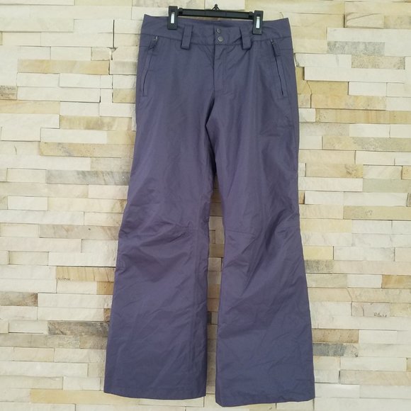 North Face Womens Grey Small Winter Ski Snow Snowboard Waterproof Pants Bibs TNF